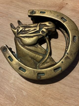Llamador puerta herradura caballo latón nuevo