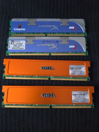 4x 2GB DDR2 RAM (8GB Total)