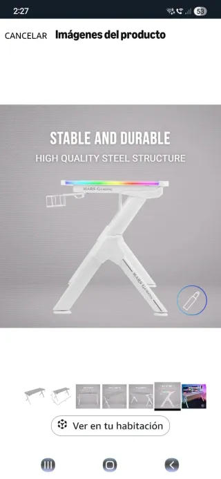 Mesa Gaming Mars 140x60x75 RGB