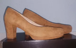 Zapatos Zendra Ante Marrón, Talla 40
