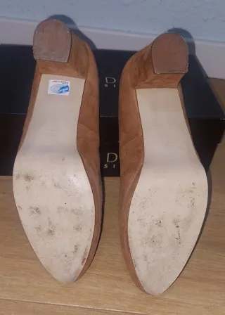Zapatos Zendra Ante Marrón, Talla 40