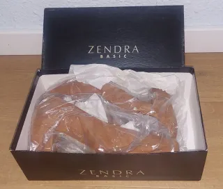 Zapatos Zendra Ante Marrón, Talla 40