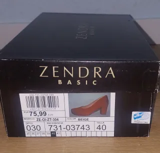 Zapatos Zendra Ante Marrón, Talla 40