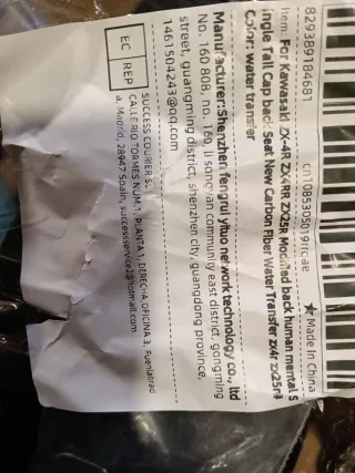 Kit Cubierta Asiento Moto Carbono Agarrad frente