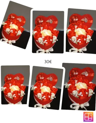 Regalo personalizado flores y chocolates