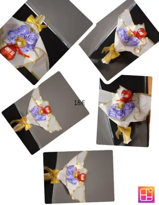 Regalo personalizado flores y chocolates