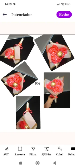 Regalo personalizado flores y chocolates