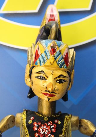 Wayang Golek. Marionetas de varillas de Java, Indonesia. Mediados s.XX.