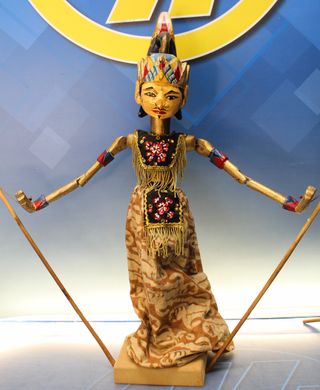 Wayang Golek. Marionetas de varillas de Java, Indonesia. Mediados s.XX.