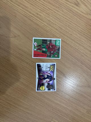 Cromos Cristiano Ronaldo y Vinícius Jr.