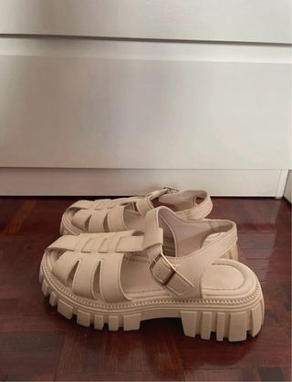 Sandálias Gladiador Bege Tam 39