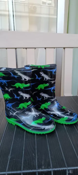 Botas de agua niño, talla 30-32 dinosaurios