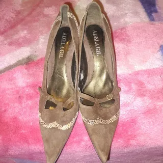 Zapatos de cuña marrones