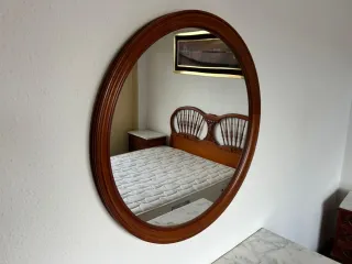 Espejo redondo Madera y Cristal
