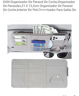 Organizador Parasol Coche Gris Piel