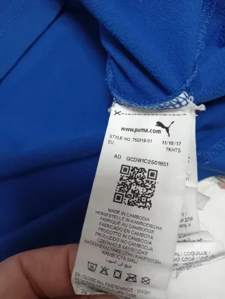 Sudadera Puma Italia Fútbol Azul talla S