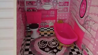 Casa de muñecas de madera 3 alturas