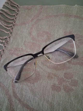 Montatura Occhiali Uomo Ray Ban Nera e Argento