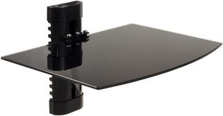 Mensola in vetro e metallo per DVD / Console