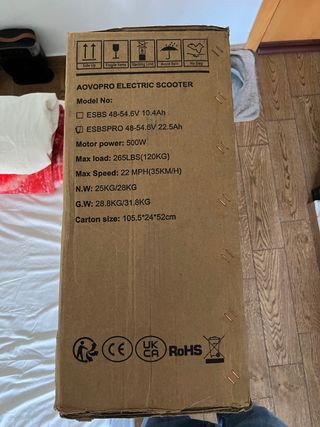 Patinete Eléctrico Aovopro ESBS Pro con Asiento