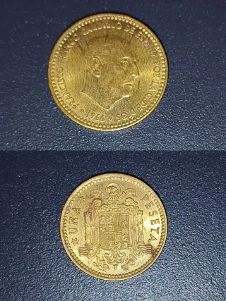Moneda antigua 1 Peseta 1966 Francisco Franco