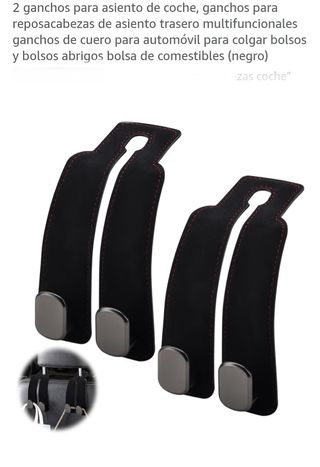 2 Ganchos Cuero Coche Reposacabezas