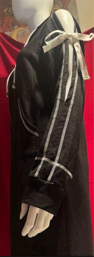 Vestido Sudadera Negro con Capucha