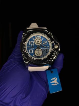 Reloj TechnoMarine Cronógrafo Azul Blanco Nuevo