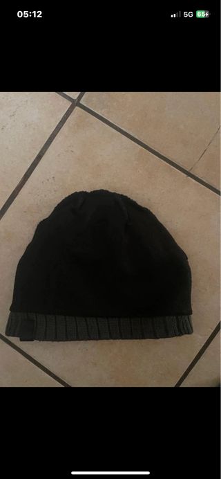 Berretto lana uomo nero e grigio