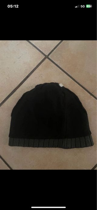 Berretto lana uomo nero e grigio