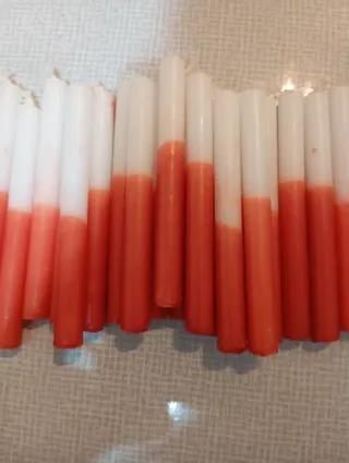 Set 20 candele bicolore cera