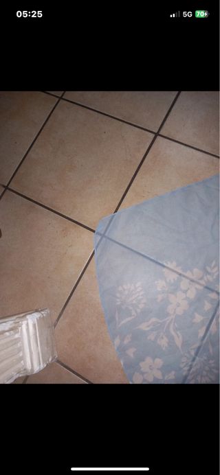 Foulard Giorgetto Celeste con Fiori Bianchi