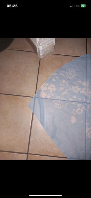 Foulard Giorgetto Celeste con Fiori Bianchi