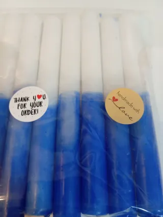 Set 10 candele bicolore 15 cm