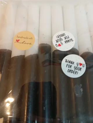 Set 10 candele bicolore nero/bianco