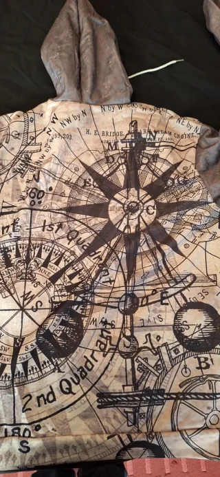 Sudadera con capucha y estampado de mapa