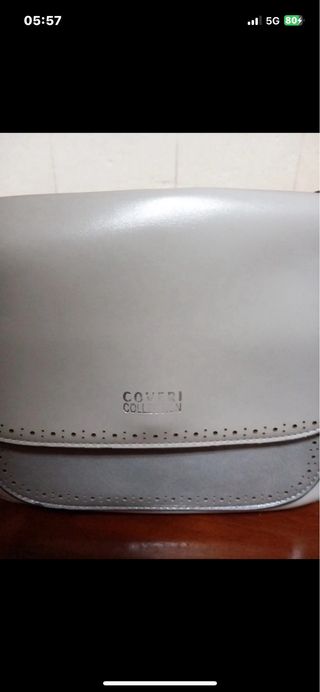 Borsetta rigida Enrico Coveri ecopelle grigia