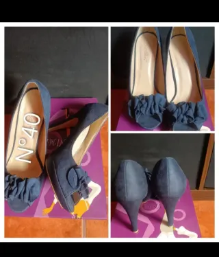 Zapatos de tacón azul talla 40