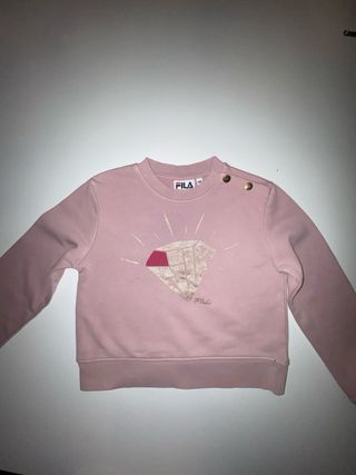 Maglietta bambina Fila rosa con diamante