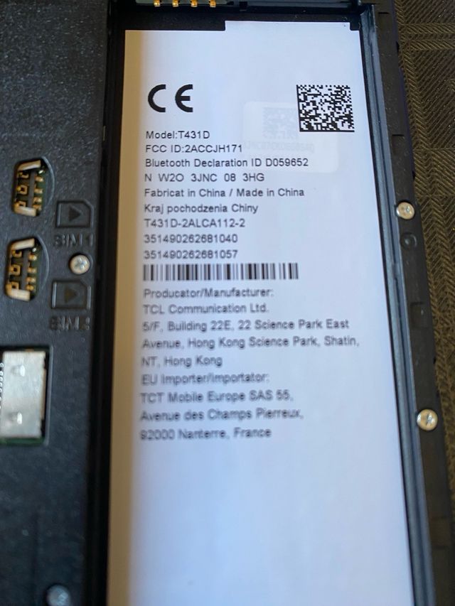 TCL T431D Nero/Multicolore