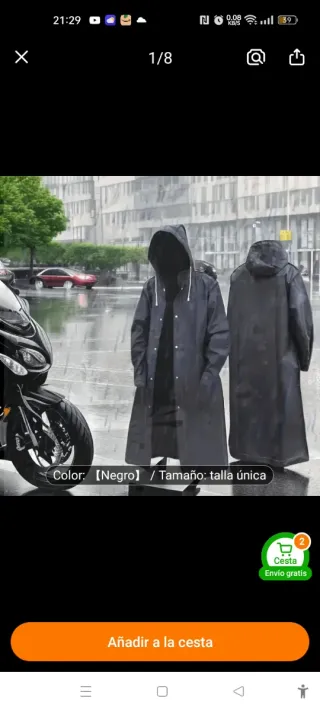 Impermeable moto nuevo Talla L regalo cinta reflec