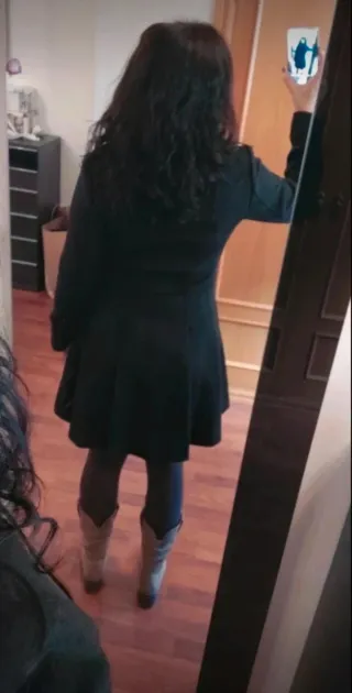 Abrigo paño Salsa negro