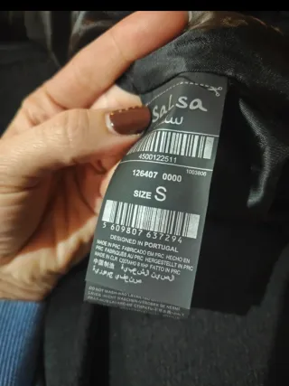 Abrigo paño Salsa negro