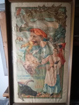 Cartel Toros Seda Bilbao 1900 (53x31 cm)