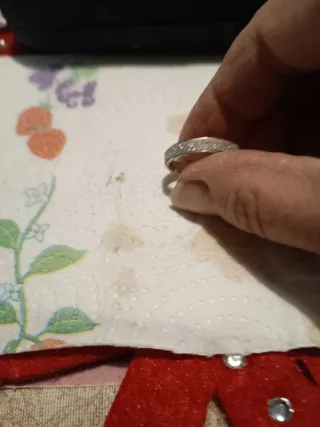 Anello bigiotteria con brillantini