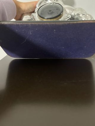 Statua porta foto cavalli argento