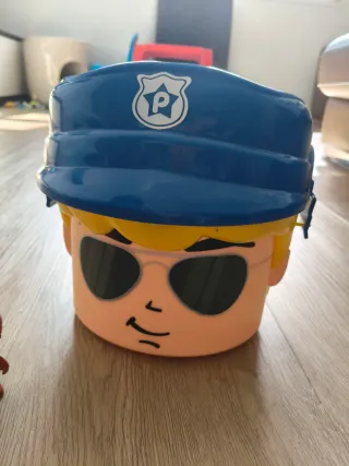 Playmobil Policíab y bombero,figuras Hallowee