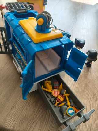 Playmobil Policíab y bombero,figuras Hallowee