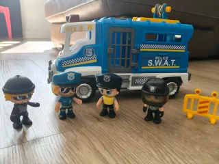 Playmobil Policíab y bombero,figuras Hallowee