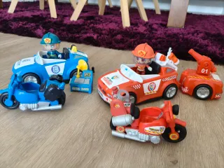 Playmobil Policíab y bombero,figuras Hallowee